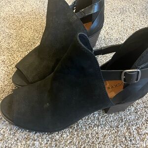 Lucky Brand open toe booties- New